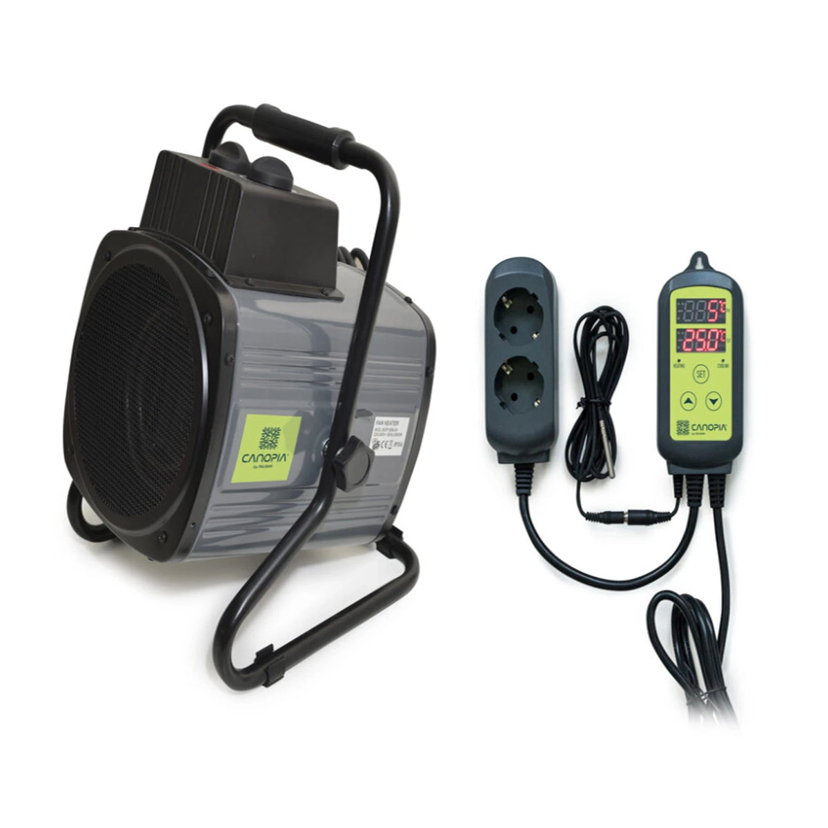 Chauffage soufflant portable pour serre 2400W – résistant aux projections d’eau