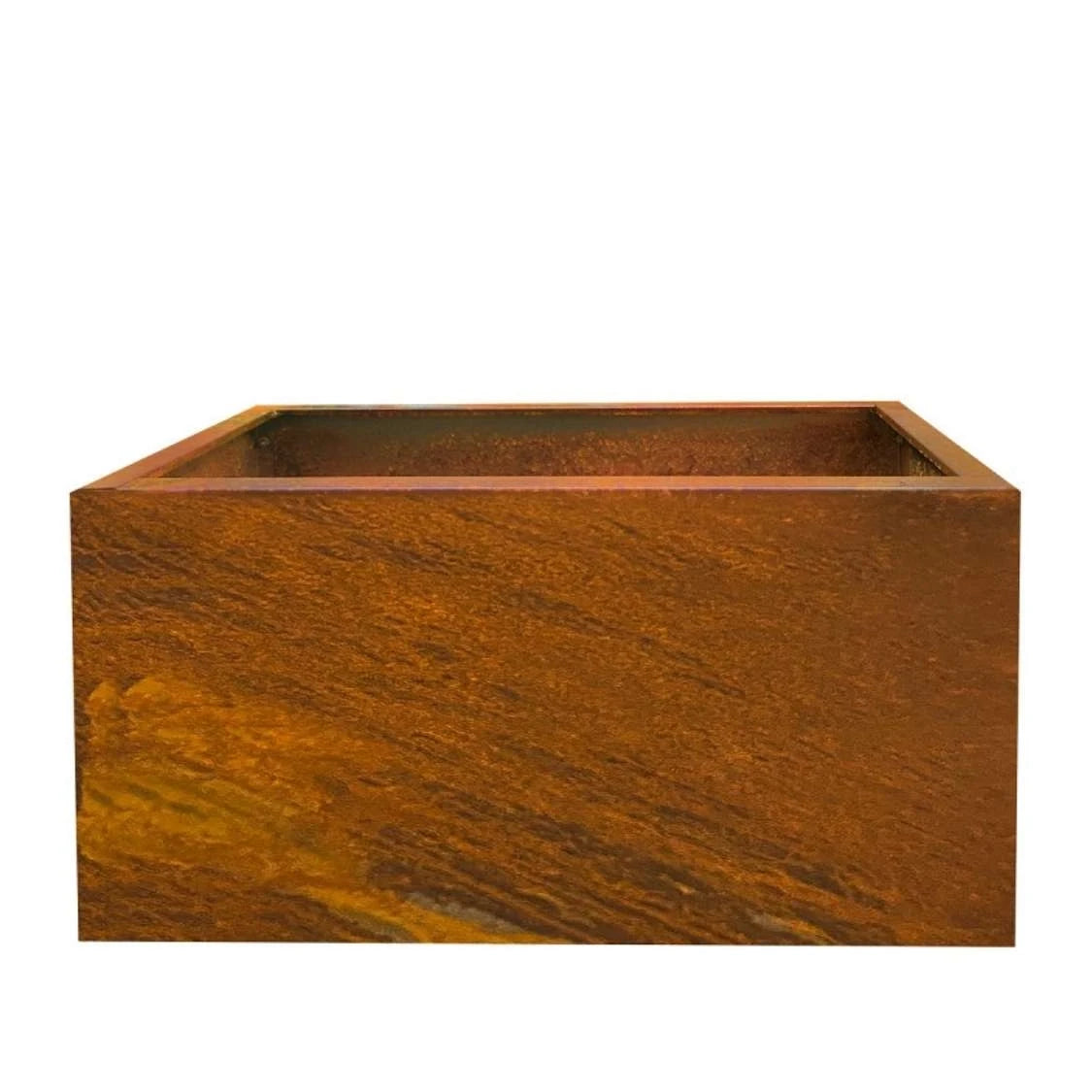 Bac à plantes rectangulaire en acier Corten – 80x40 cm