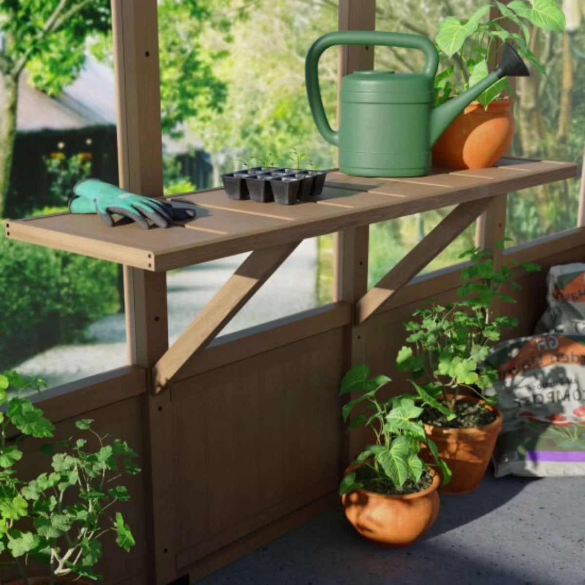Ensemble d’étagères en bois pour serre Natura Green