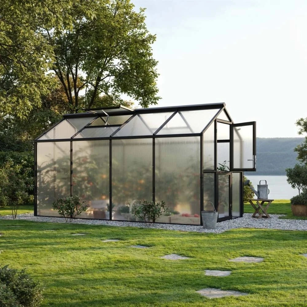 Serre Galant IV, uniquement en polycarbonate, gris anthracite