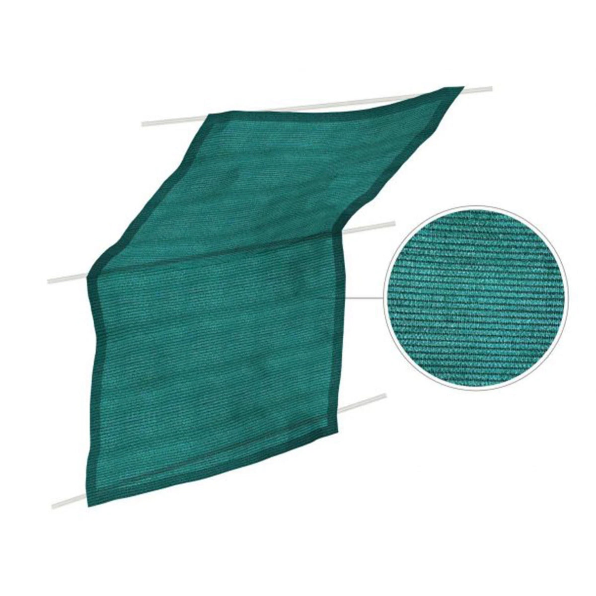 Kit de toile d’ombrage pour serres – 230 x 265 cm avec crochets