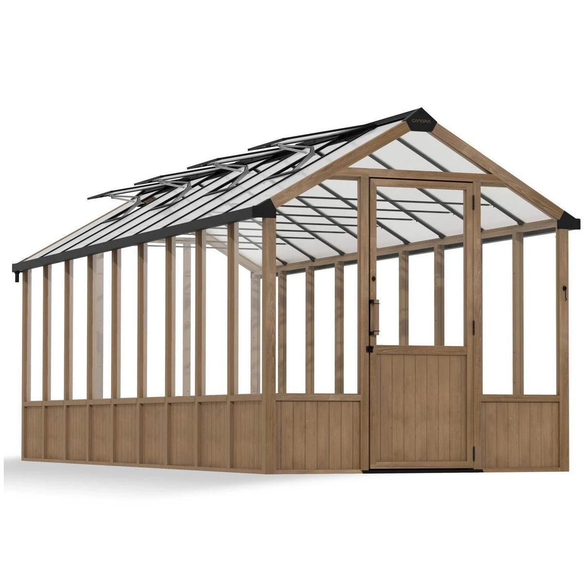 Kit de serre Natura en bois de cèdre 8 ft. x 22 ft. – panneaux transparents