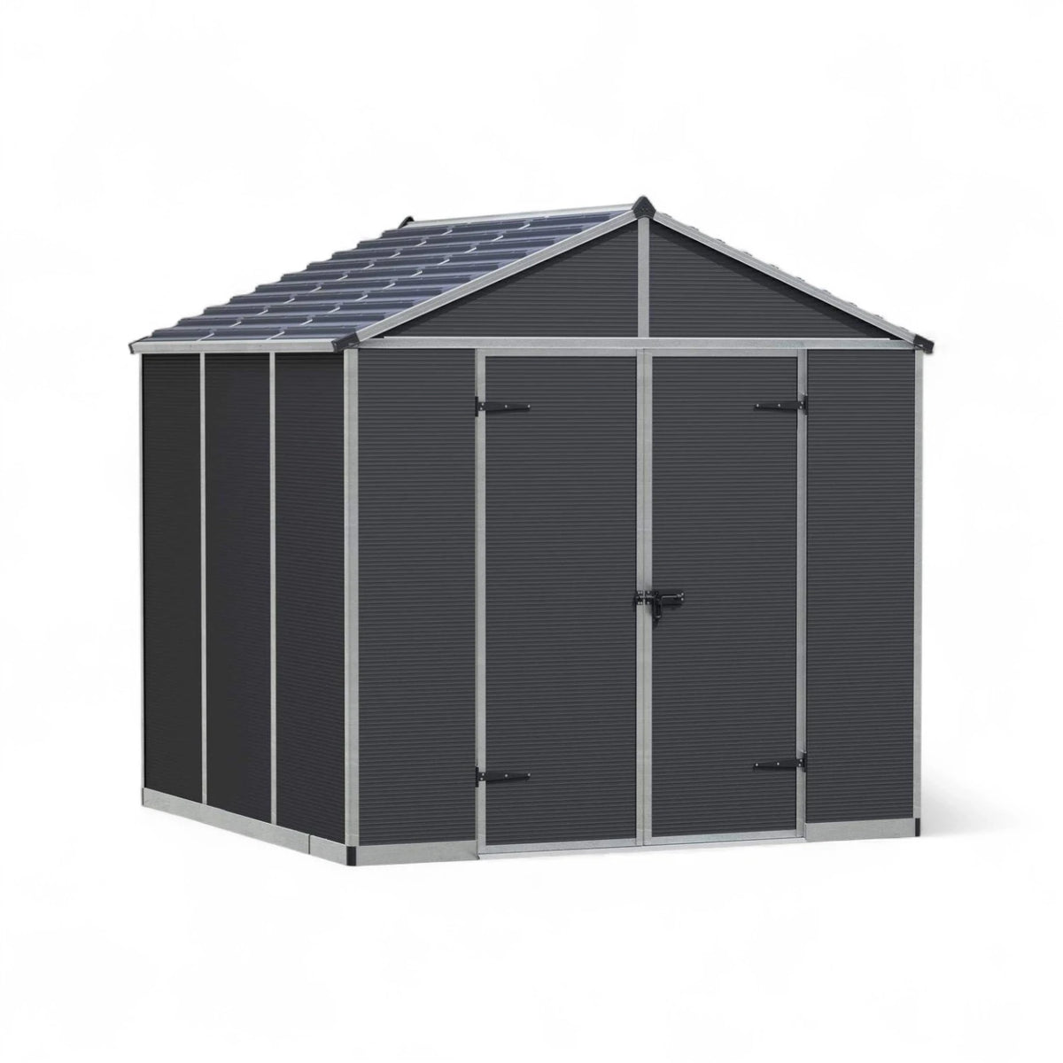 Abri Rubicon de 8 ft. x 8 ft. avec plancher – panneaux gris foncé