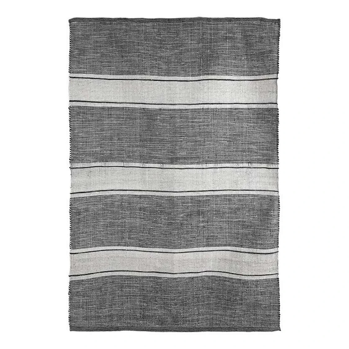Tapis de jardin tissé en RPET à rayures