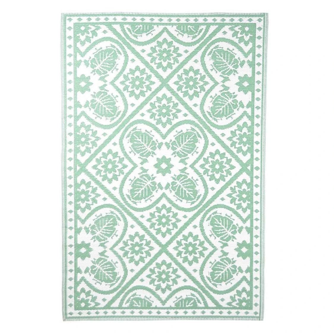 Dalles de moquette de jardin vert et blanc S
